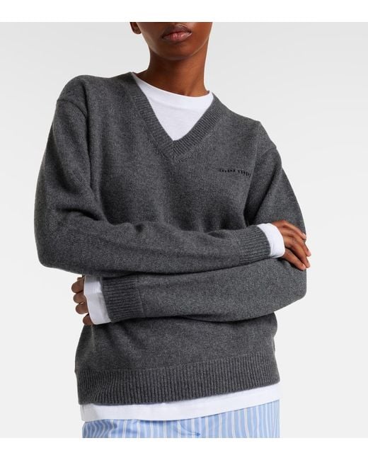 Miu Miu Gray Pullover Aus Kaschmir