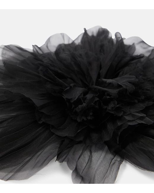 Spilla in organza di seta di Nina Ricci in Black