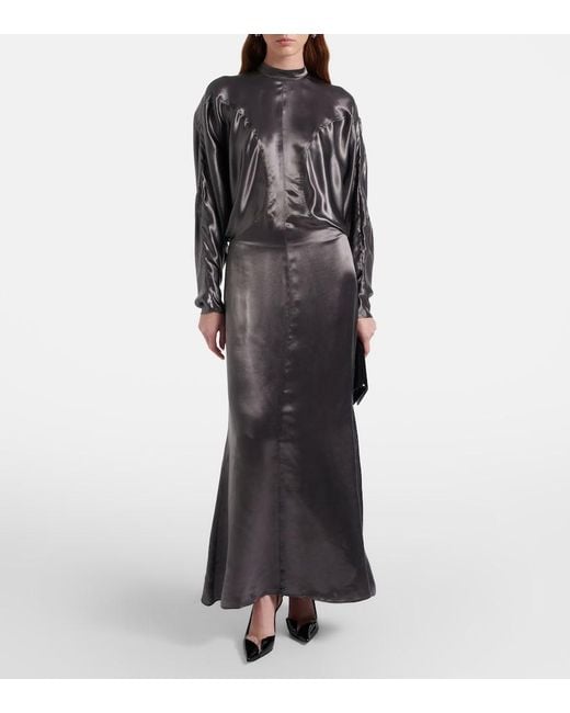 FFORME Black Rami Maxi Dress