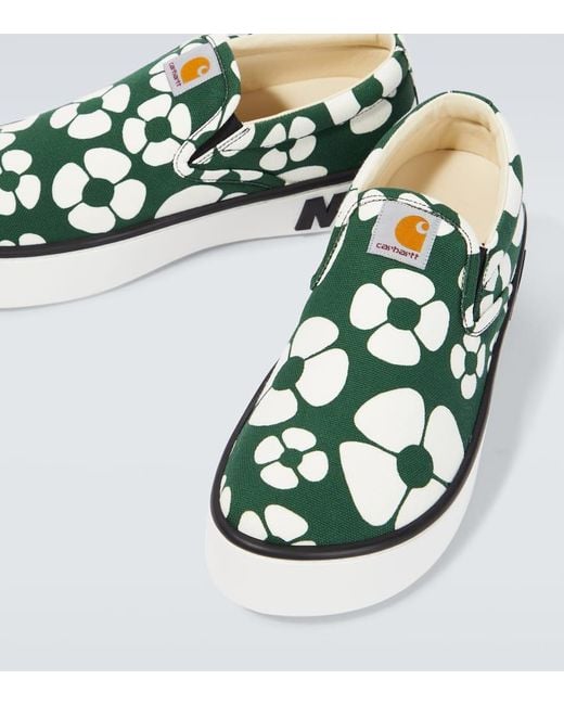 X Carhartt Zapatillas Slip-On Estampadas Marni de hombre de color Green