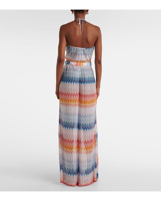 Missoni Pink Zig Zag Wide-Leg Pants
