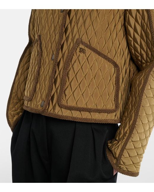 Burberry Green Floriston Quilted Jacket