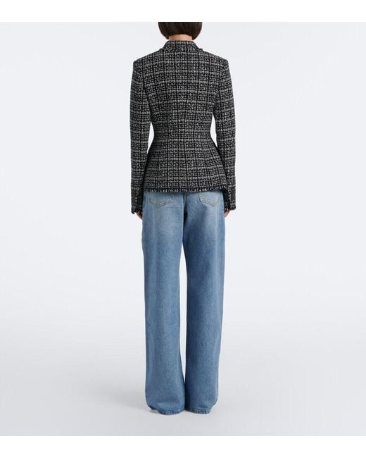 Erdem Blue High-Rise Wide-Leg Jeans