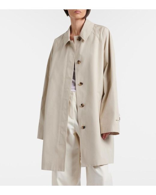 The Row Natural Amaya Belted Cotton Car Coat