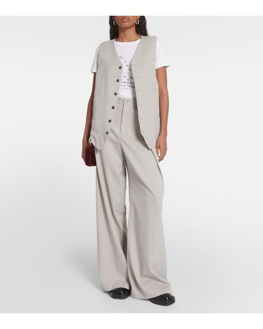 MM6 by Maison Margiela Gray Jackets And Vests