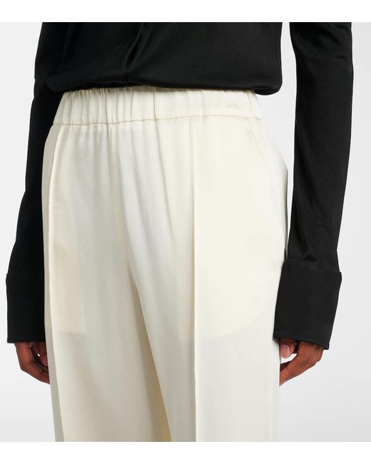 Pantaloni A Gamba Larga di Jil Sander in White