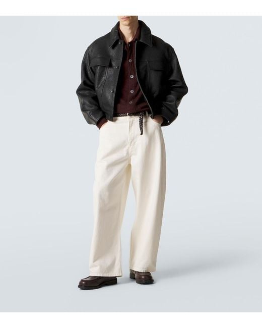 Studio Nicholson Black Leather Jacket for men