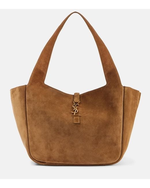 Saint Laurent Brown Le 5 A 7 Bea Suede Tote Bag