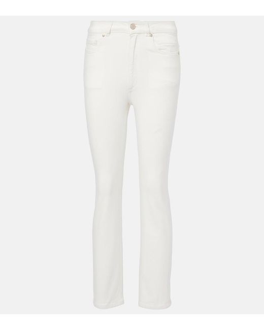 Dorothee Schumacher White High-Rise Straight Jeans