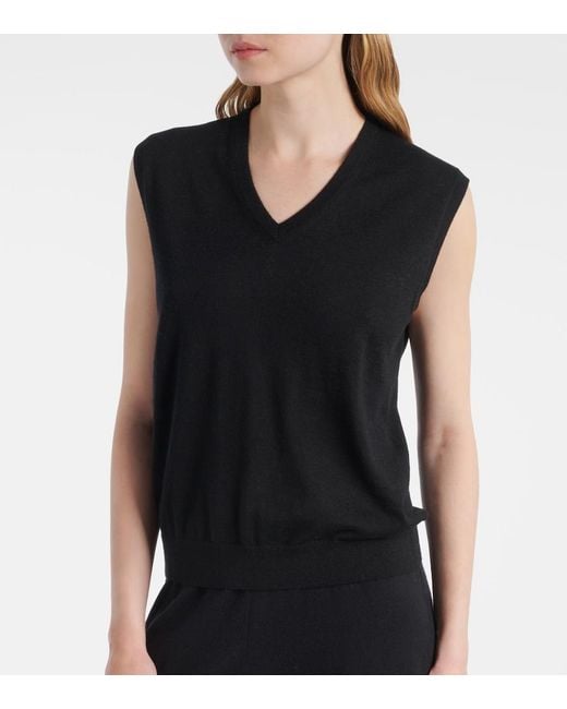 Chaleco Lauri De Cachemir Lisa Yang de color Black