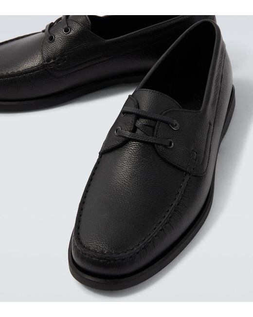 Brioni Black Leather Loafers for men