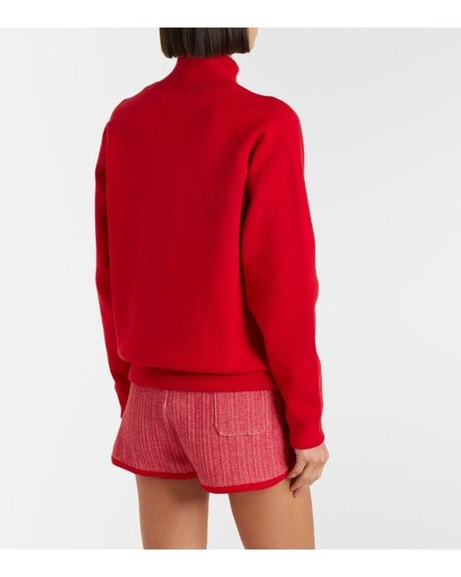 Versace Red Cotton-Blend Jacquard Jacket
