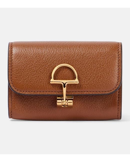 Gucci Brown Softbit Leather Card Case