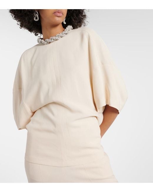 Stella McCartney Natural Oversized Cady Top