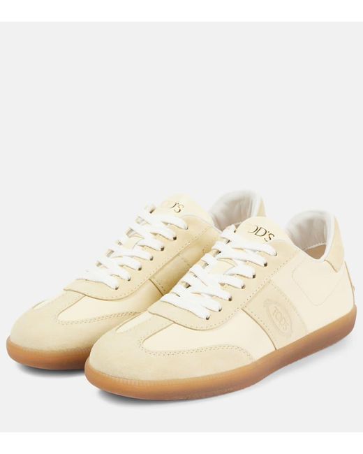 Baskets Tabs En Cuir Et Daim Tod's en coloris Natural