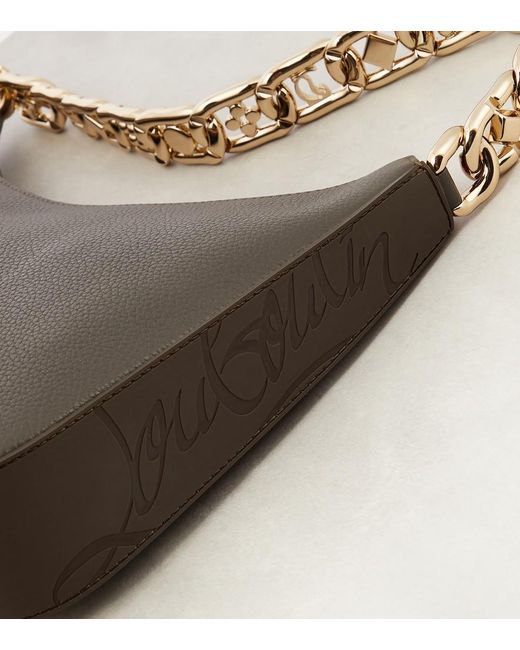 Christian Louboutin Gray Loubila Chain Large Shoulder Bag