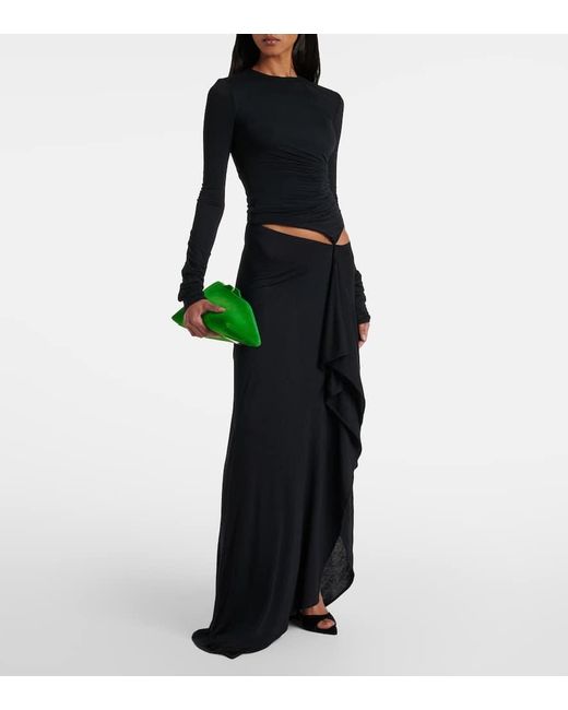 The Attico Black Maxikleid