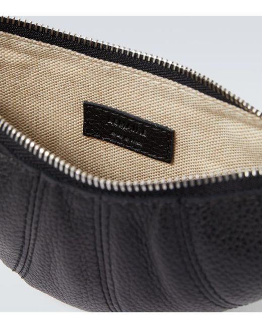 Lemaire White Croissant Leather Coin Purse for men