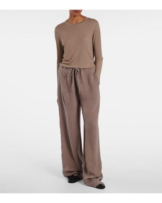 The Row Natural Enea Wide-Leg Pants
