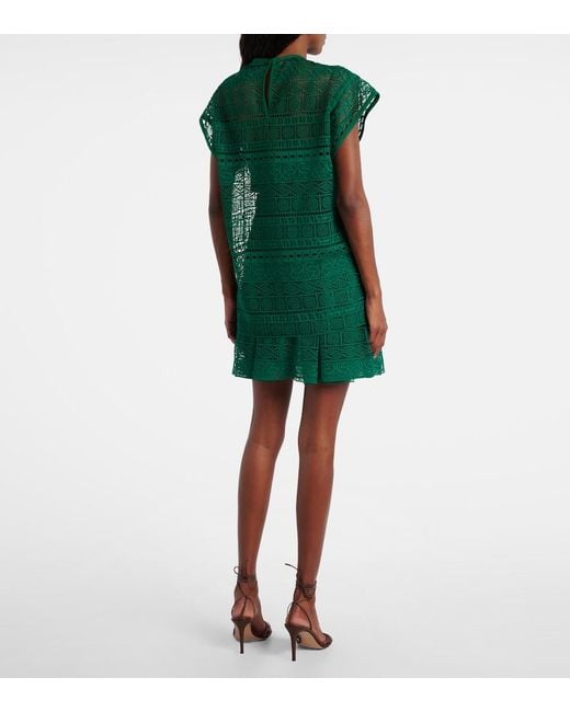 Elie Saab Green Macrame Top
