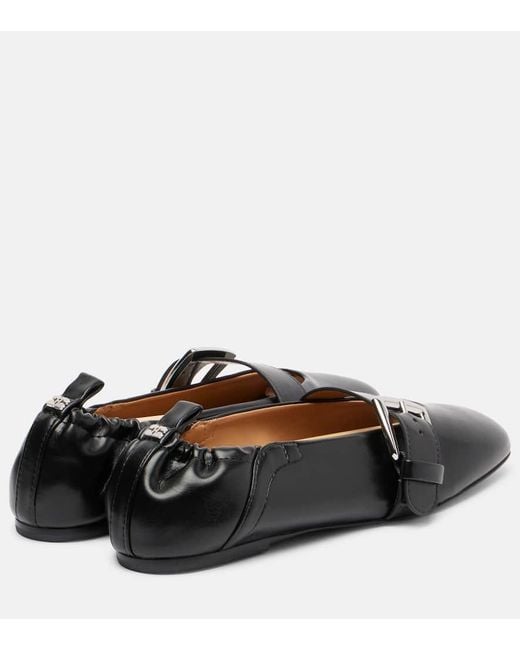 Ballerines Mary Jane Butterfly Ganni en coloris Black