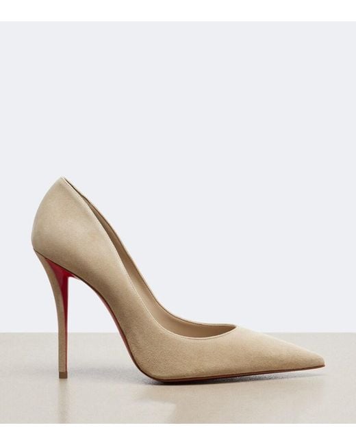 Christian Louboutin Natural Miss Z Suede Pumps