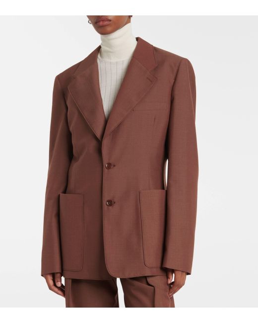 Lemaire Brown Twill Blazer