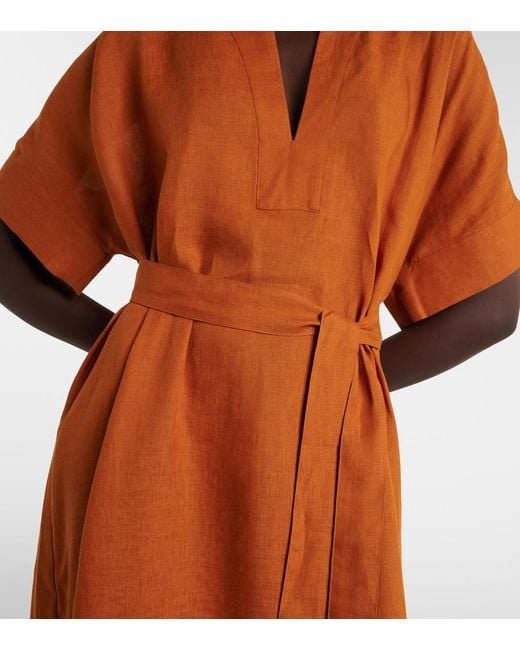 Caftan Bibi De Lino Eres de color Brown