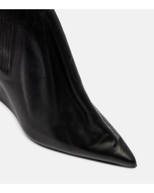 Bottines En Cuir Rick Owens en coloris Black