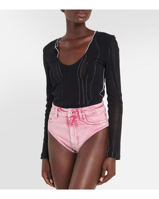 Y. Project Pink Denim Shorts