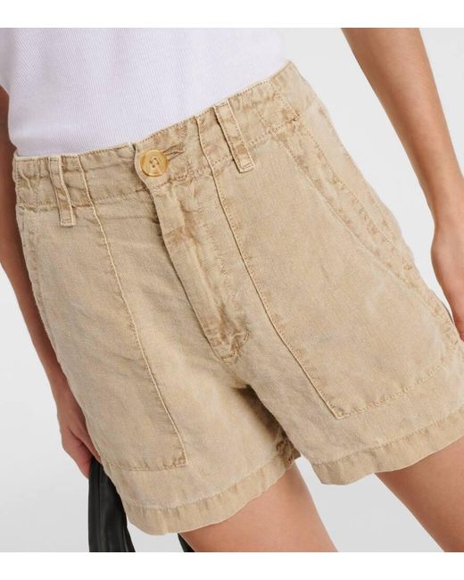 Velvet Natural Shorts Fallon Aus Leinen