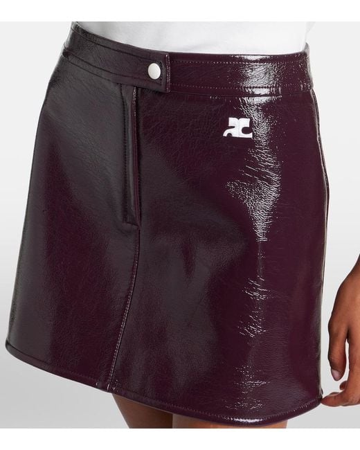 Courreges Purple Cotton-Blend Miniskirt
