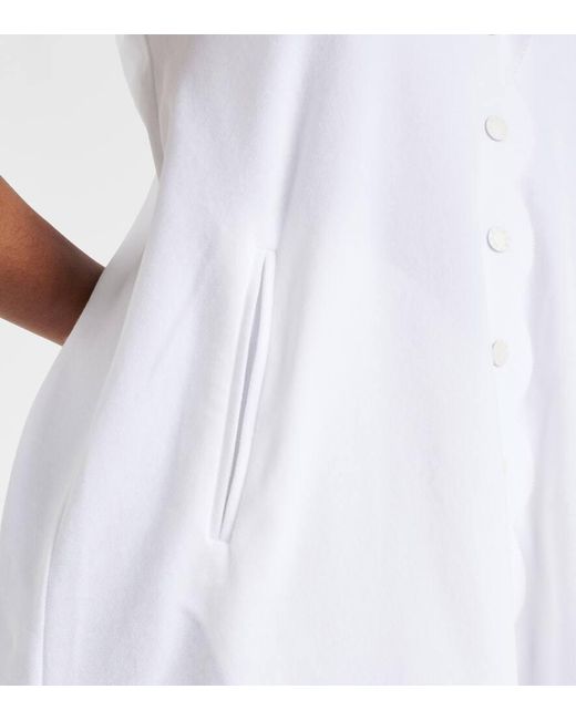 Vestido corto de algodon festoneado Marysia Swim de color White
