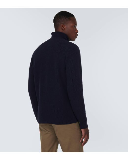 John Smedley Blue Thatch Cashmere And Wool Jacket for men