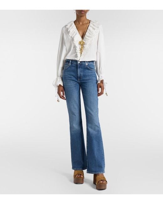 Citizens of Humanity Blue Lilah High-Rise Flared Jeans