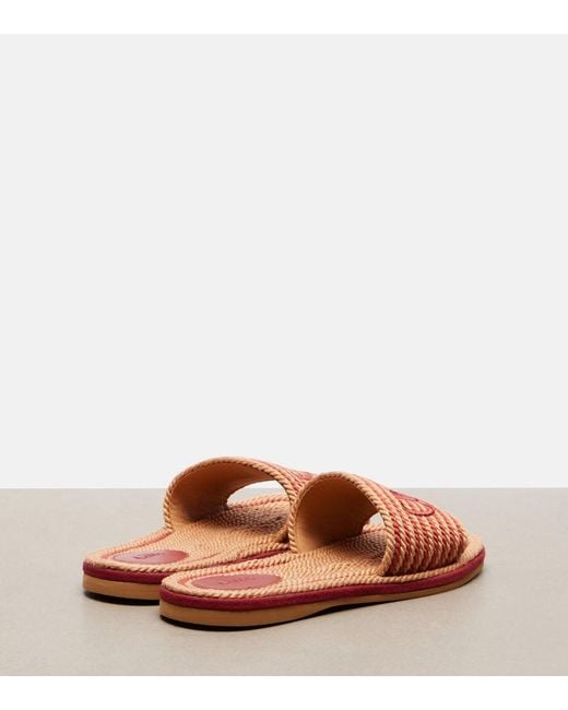 Chloé Pink Sand Logo Slides