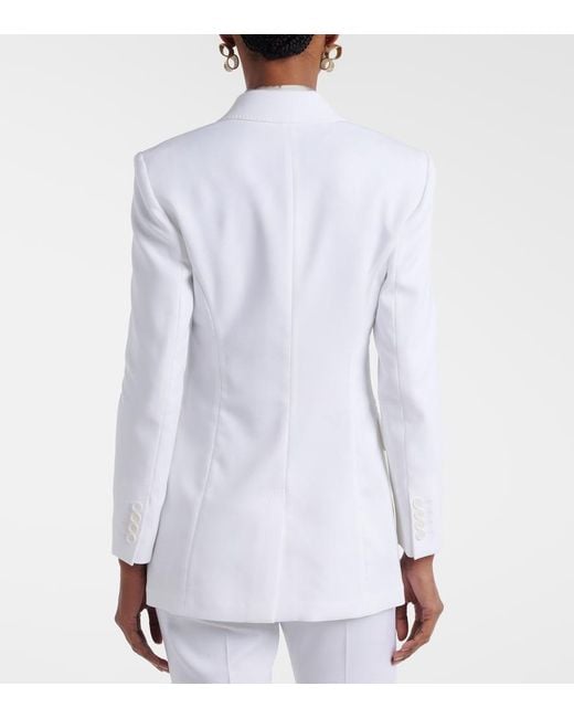 Max Mara White Pagella Cotton Blazer