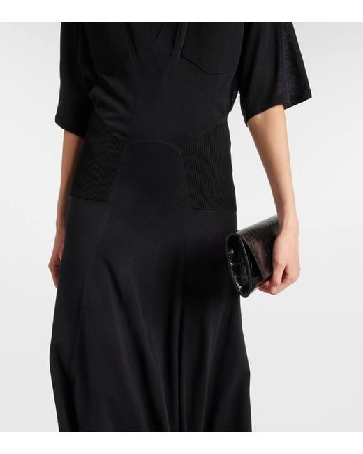 Victoria Beckham Blue Maxikleid Aus Einem Baumwollgemisch