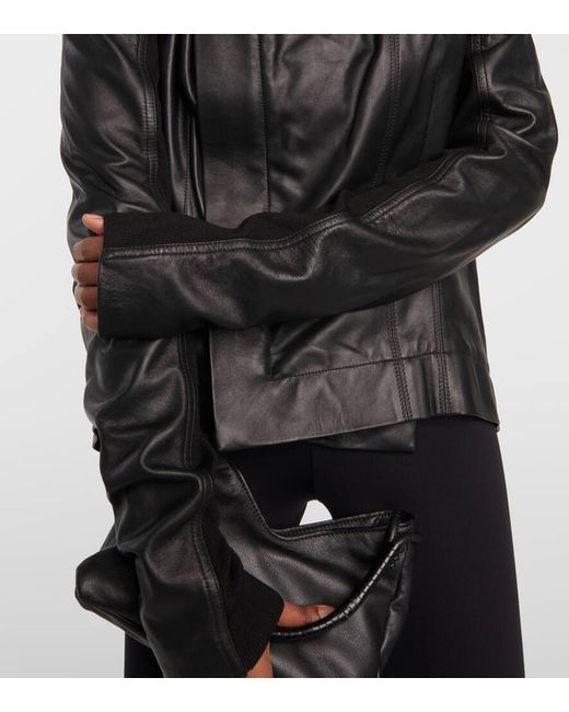 Rick Owens Black Naska Leather Jacket