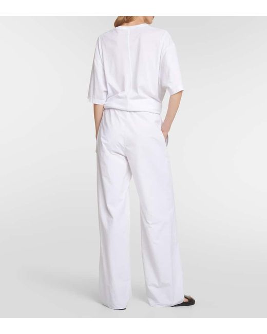 The Row White Jugi Cotton Wide-leg Pants