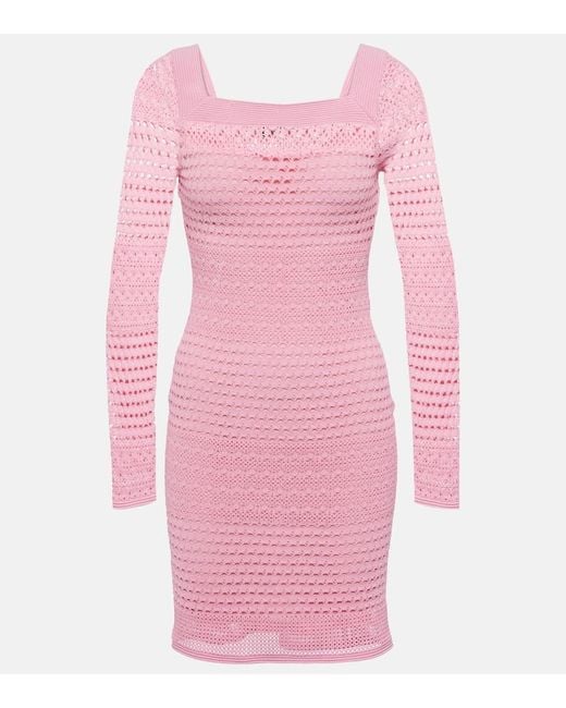 Vestido corto de croche Tom Ford de color Pink