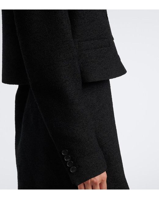 Fendi Black Wool-Blend Boucle Jacket