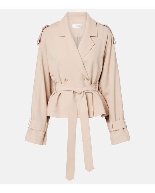 AYA MUSE Natural Soli Belted Double-Breasted Trench Coat