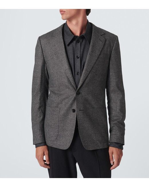 Dolce & Gabbana Gray Wool-Blend Suit Jacket for men