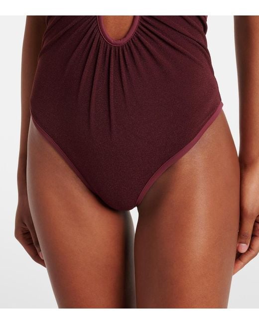 Johanna Ortiz Cutout Gathered Terry Swimsuit