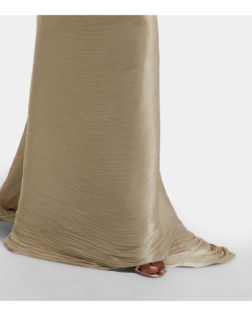 Marmar Halim Natural Ruched Gown