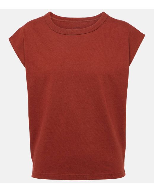 Lemaire Red Cotton And Linen Top