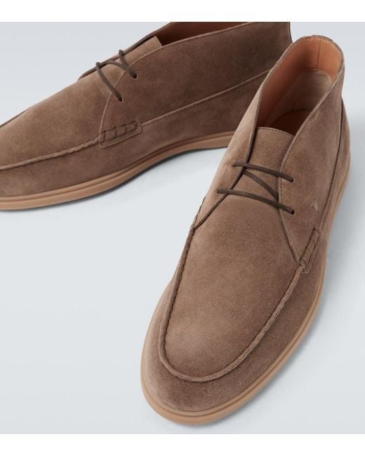Tod's Brown Suede Desert Boots for men