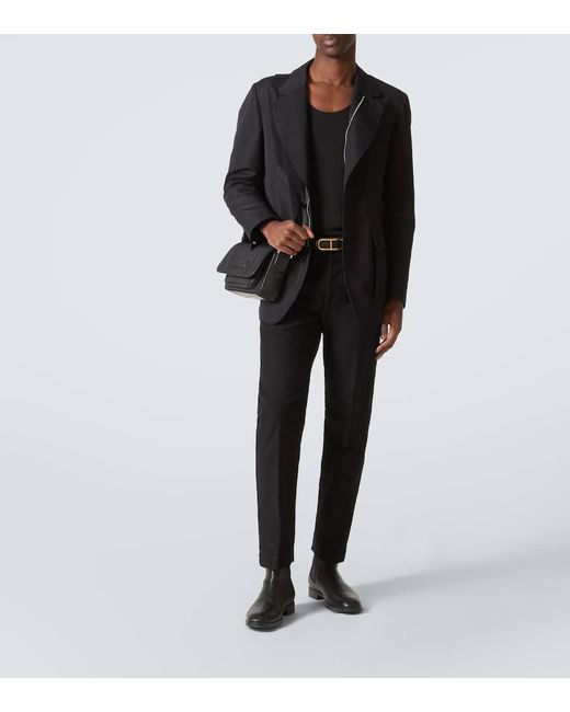 Borsa A Tracolla Con Pelle di Tom Ford in Black da Uomo