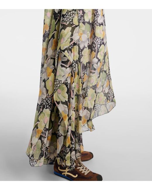 Loewe Metallic Maxikleid Aus Seide